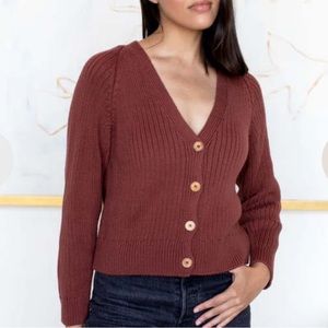 Emerson Fry V Neck Cardigan spiced Apple size L
